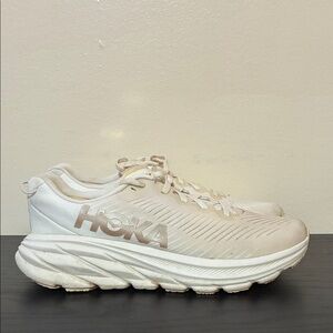 Hoka Women's Sneakers in White and Cream